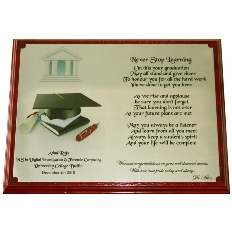 Graduation Plaque ☘ Totally Irish Gifts made in Ireland