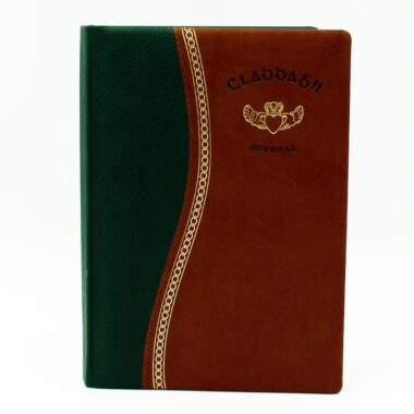 Claddagh Journal, monaco leather cover, lined pages, A5 size, made in Ireland