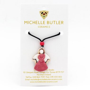 Ceramic Angel Pendant, handmade by Michelle Butler, Ireland