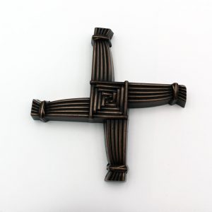 S. Brigid's Cross, finished in bronze, made in Ireland by Druid Craft, Cork