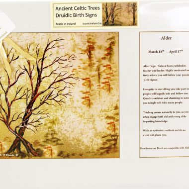 Druidic Birth Sign & Celtic Tree: Alder March 18th - April 17th. Perfect Celtic Birthday Gifts. Made in Ireland