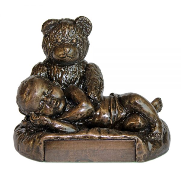 Christening Bear & Boy, bronze Christening gifts made in Ireland