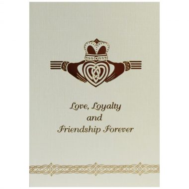 Claddagh Greeting Card made in Ireland, Love Loyalty & Friendship