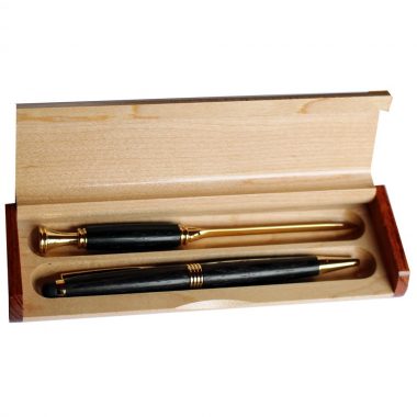 bog oak pen and letter opener gift set