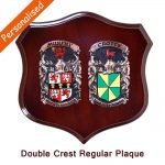 Copper Double Coat of Arms Plaque