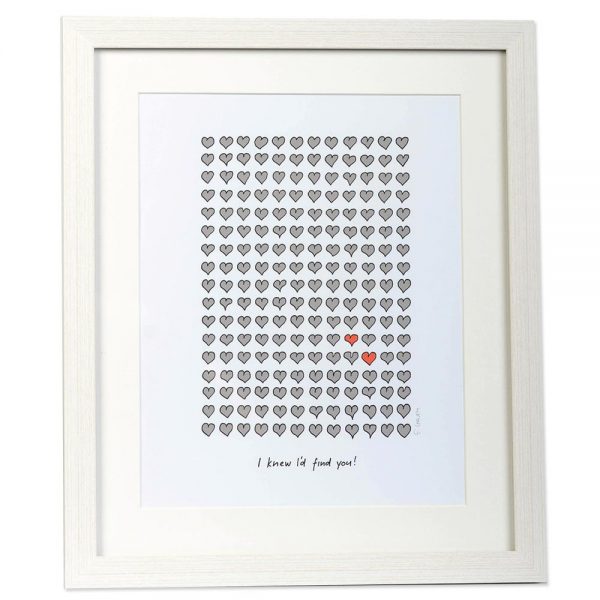 I Knew I'd Find You Framed Print. Love gifts made in Ireland
