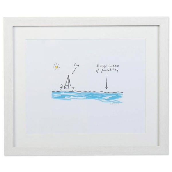 A vast ocean of possibilities, inspirational print, perfect graduation gifts made in Ireland