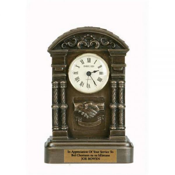 Bronze In Appreciation Clock. Personalised retirement clock, perfect retirement gifts or thank you gifts made in Ireland