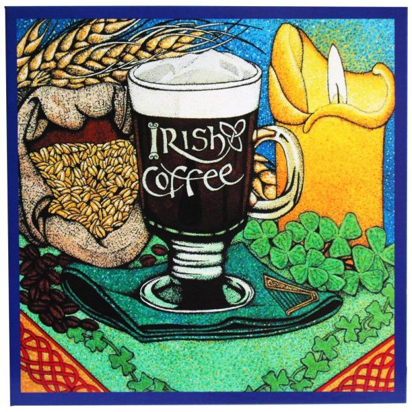 Irish Coffee greeting card with recipe for irish coffee