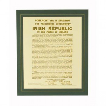 Irish Proclamation 1916 Mounted and ready to frame, made in Dublin