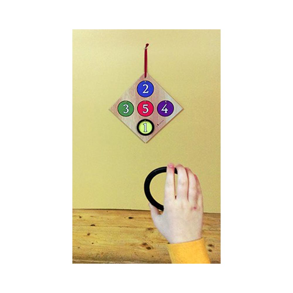junior wooden ring board for children to play the game of rings