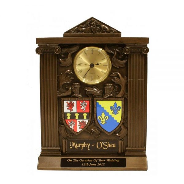 large double coat of arms Clock made in Ireland