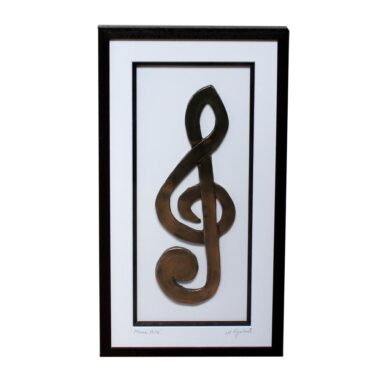 Music Note Framed Bronze Art, made in Ireland by Rynhart, Co. Cork