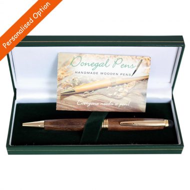 Bog Oak Wooden Stylus pen made in Ireland by Donegal Pens. Option to personalise the pen box