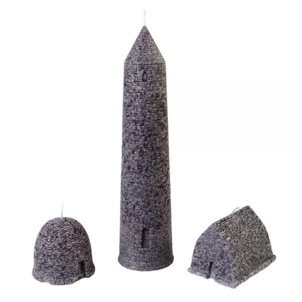 Round Tower 3 candle gift set, made in Ireland