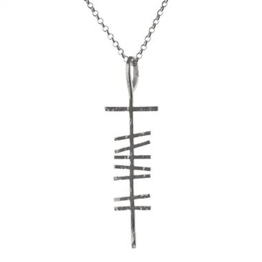 Ogham Silver Pendant for Men made in Ireland