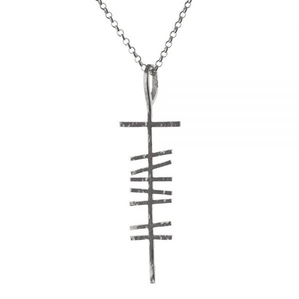 Ogham Silver Pendant for Men made in Ireland