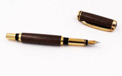 Bog Oak Fountain Pen, wooden gifts made in Ireland by Donegal Pens