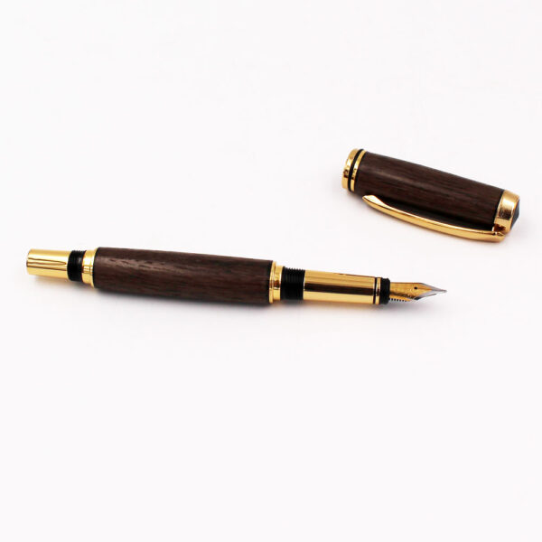 Bog Oak Fountain Pen, wooden gifts made in Ireland by Donegal Pens