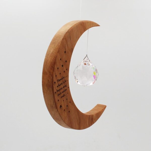 Family Crystal Wooden Suncatcher (Large) - Image 8