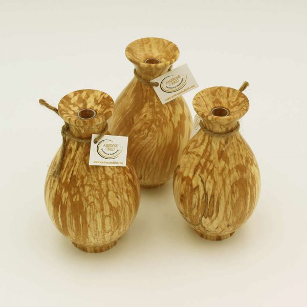 spalted beech bud vase, wooden gifts handmade in Ireland