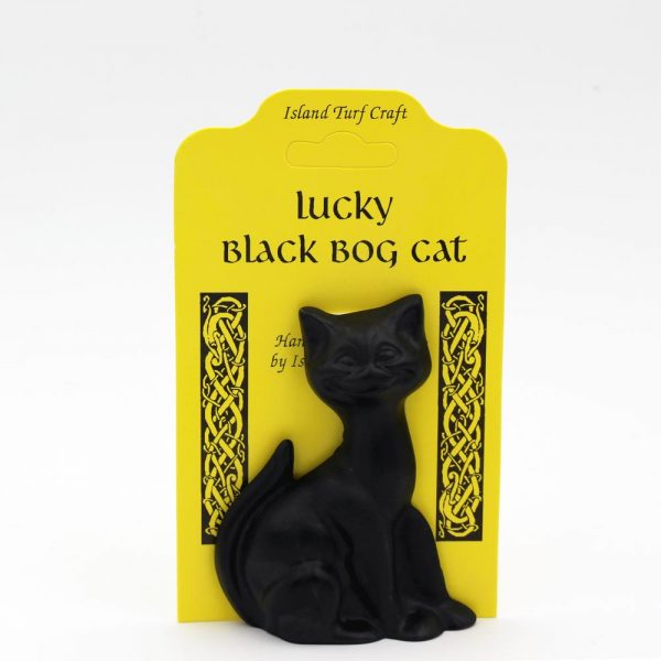 Lucky Black Bog Cat handmade in Ireland from turf