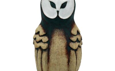 Wise Owl Figurine, handmade in Ireland by Michell Butler Ceramics