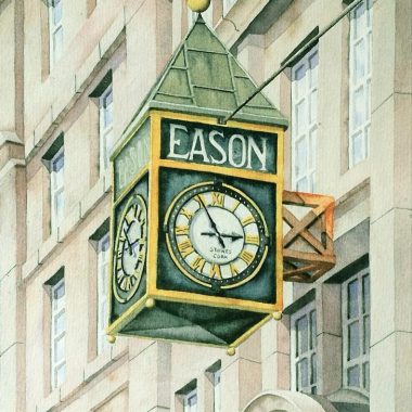 Eason limited edition print, mounted & signed by the artist, Seán Curran