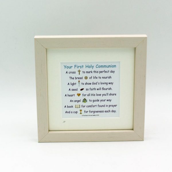 First Holy Communion Poem, lovely poem in a mini frame, made in Ireland