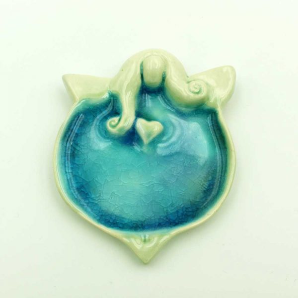 Ceramic angel blue handmade in Ireland