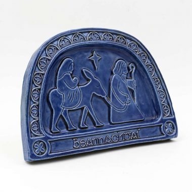 Sacred Journey Christmas plaque with option to hang or stand. Handmade in Ireland by Callura Pottery