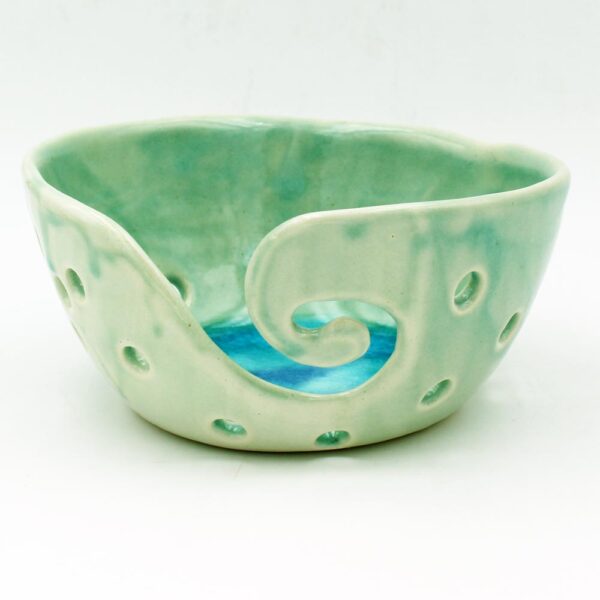 Ceramic Knitting Bowl, handmade in Ireland, perfect for knitters and crocheters