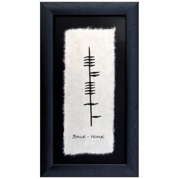 Baile Home Ogham frame, handmade in Ireland by Ogham Wishes