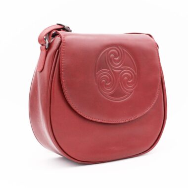 Quality Red Leather Handbag made in Ireland