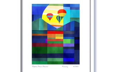 'Explore. Dream. Discover' Framed Print, signed by artist Fran Leavey, made in Ireland by Fab Cow