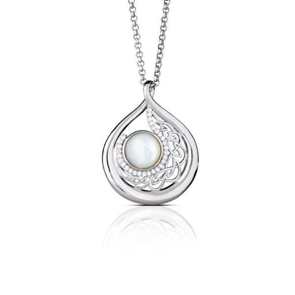 Teardrop large pearl necklace, made in Ireland by Boru Jewellery, perfect for wedding anniversary 30th gift