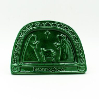 Gaelic Nativity Plaque, handmade in Ireland by Callura Pottery