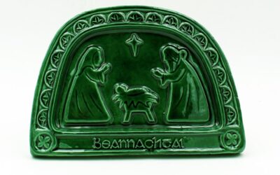 Gaelic Nativity Plaque, handmade in Ireland by Callura Pottery