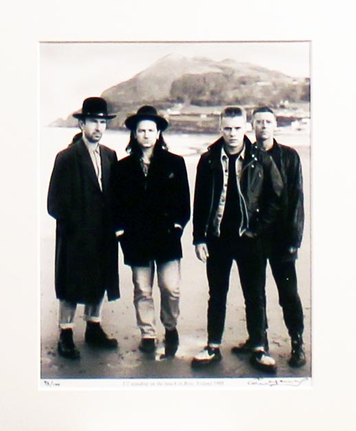 Photo print of U2 on Bray Head, Wicklow, Ireland, 1988. Limited edition and signed by photographer Colm Henry