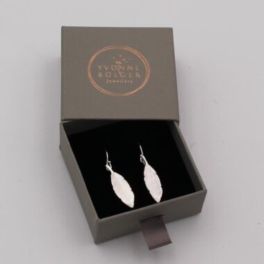 Feather earrings made in Ireland