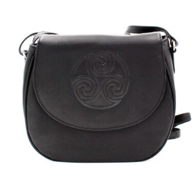 Saddle Leather Handbag (Black). Handmade in Ireland by Lee River Leather, Cork