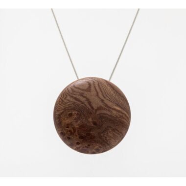 Wooden Necklace hand crafted from Burr Elm wood, made in Ireland