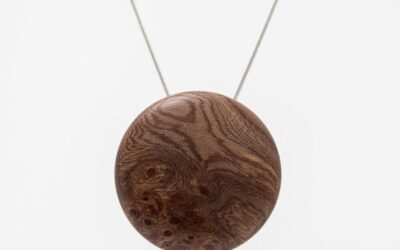 Wooden Necklace hand crafted from Burr Elm wood, made in Ireland