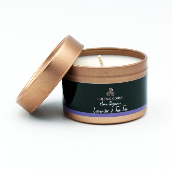 Lavender & Tea Tree Soy Candle, by Copper Coast, made in Ireland
