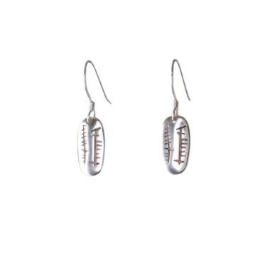 Anam Cara - Soulmate Ogham Silver Earrings. Ogham Script. Made in Ireland